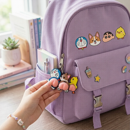 Cute Butt Stickers – Silicone Anti-Collision Protector for Car, Door & Gadgets (Pick Any 4 Pack)