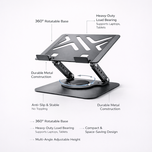 360° Adjustable Rotating Metal Laptop Stand