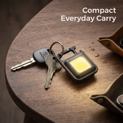 Mini COB Keychain Light – Rechargeable Magnetic Pocket Flashlight with Bottle Opener
