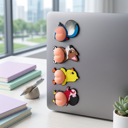 Cute Butt Stickers – Silicone Anti-Collision Protector for Car, Door & Gadgets (Pick Any 4 Pack)